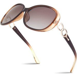 S85 Womens Polarized Oversized Trendy Sunier Sunglasses
